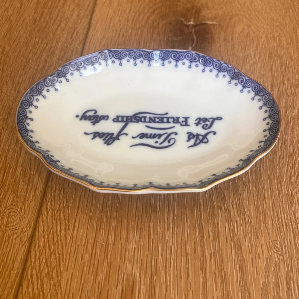 Williamsburg Reserve Porcelain Friendship Trinket Dish Mottahedeh Portugal - Picture 4 of 9